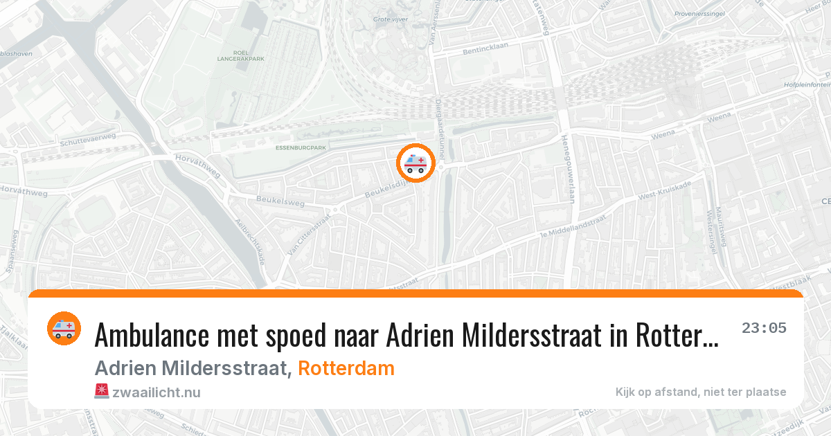 Ambulance met spoed naar Adrien Mildersstraat in Rotterdam — 11 jul 2026