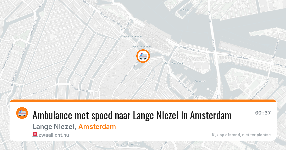 Ambulance met spoed naar Lange Niezel in Amsterdam — 14 jul 2026
