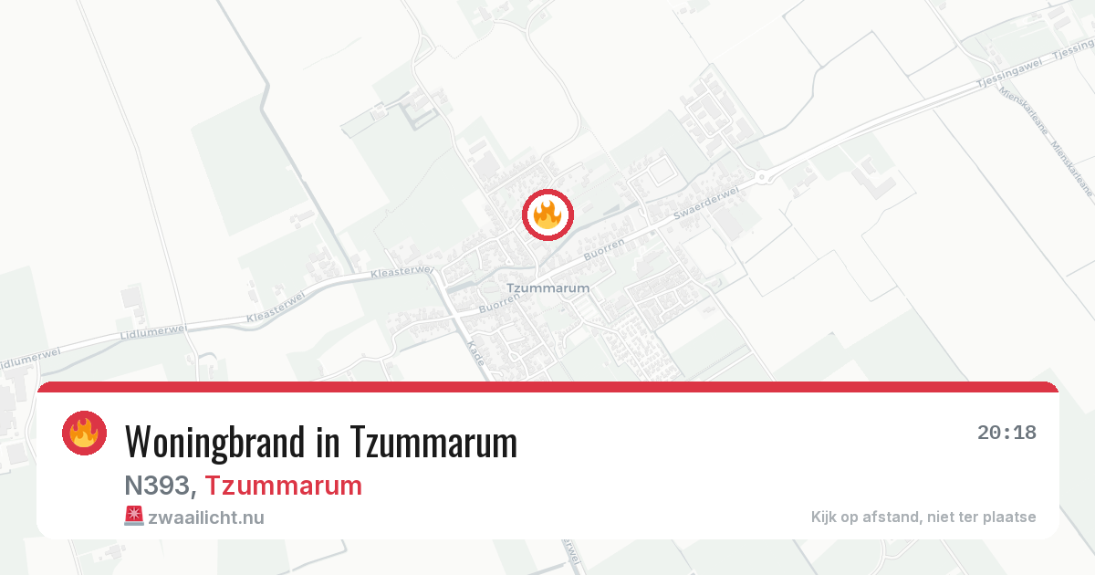 Woningbrand in Tzummarum — 6 apr 2026