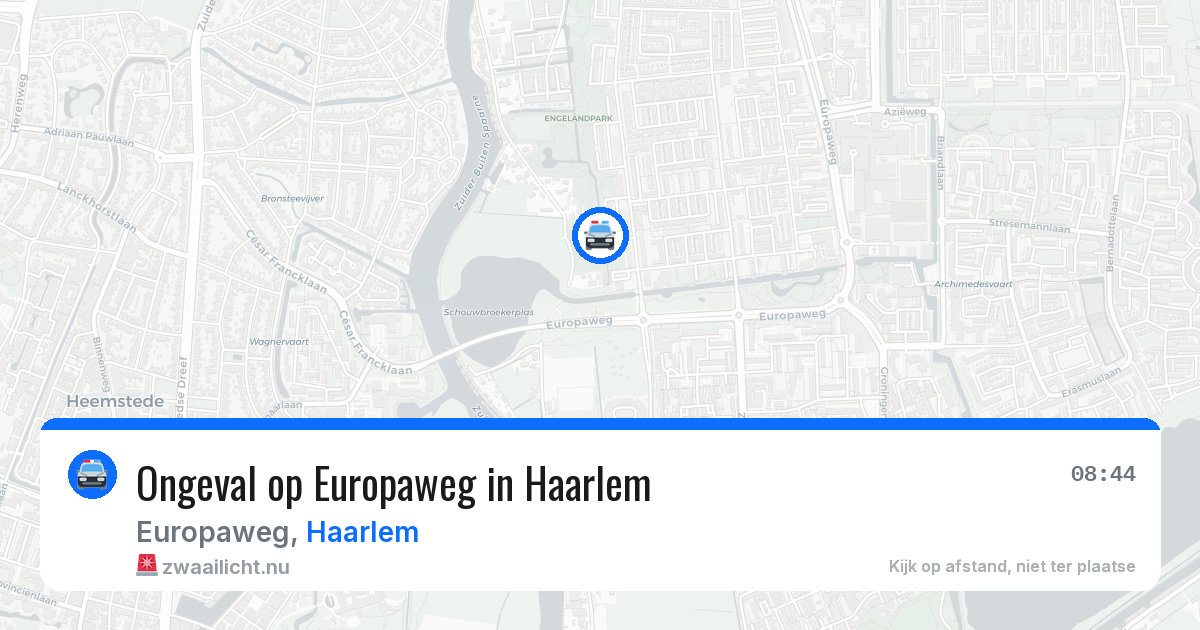 Ongeval op Europaweg in Haarlem — 26 mei 2026