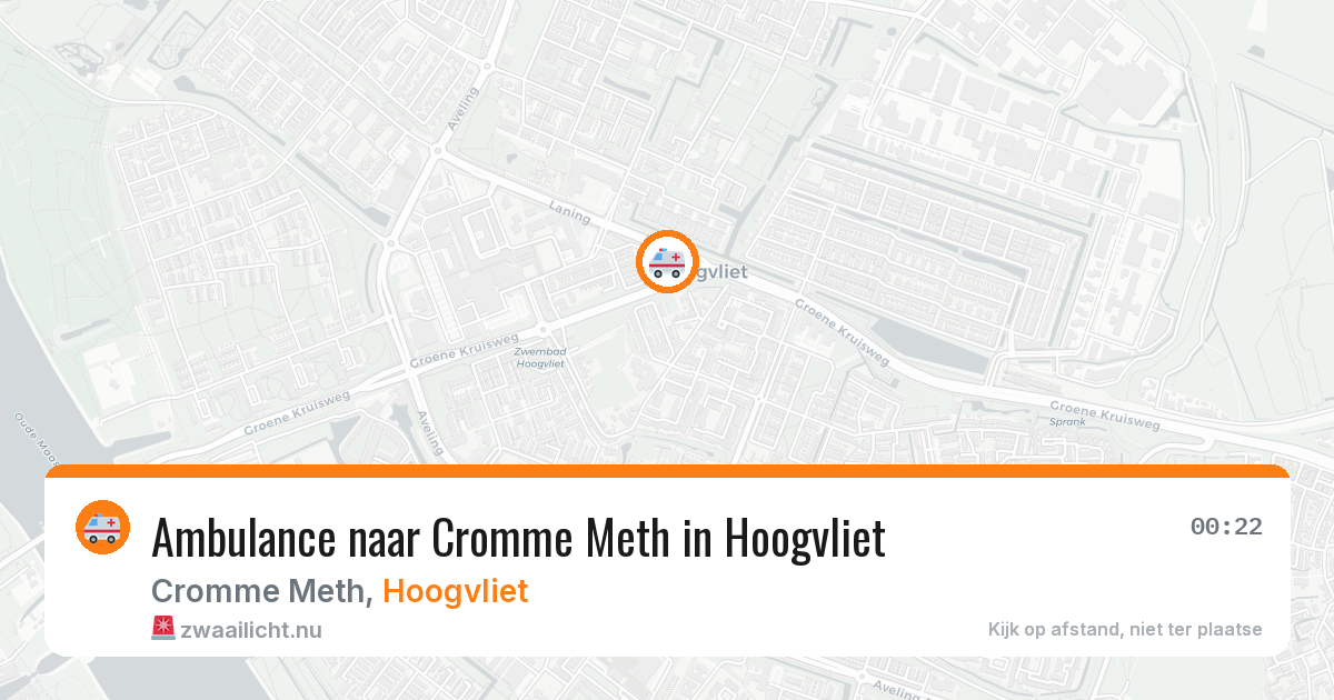 Ambulance naar Cromme Meth in Hoogvliet — 19 jul 2026