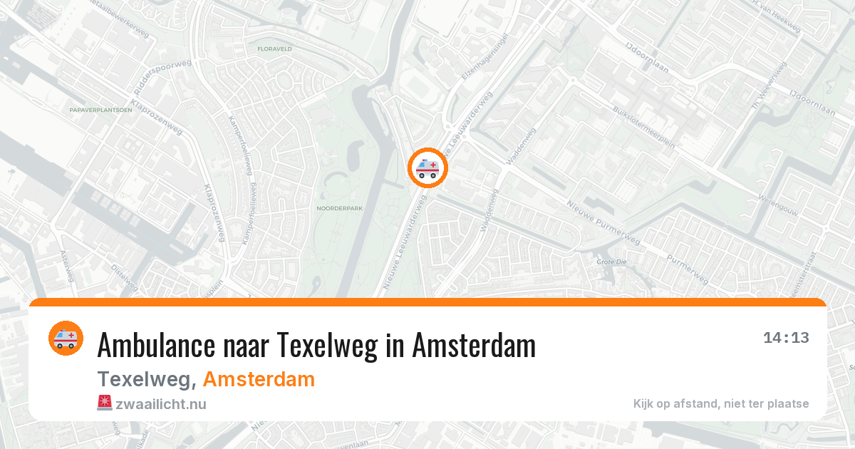 Ambulance naar Texelweg in Amsterdam — 28 mei 2026