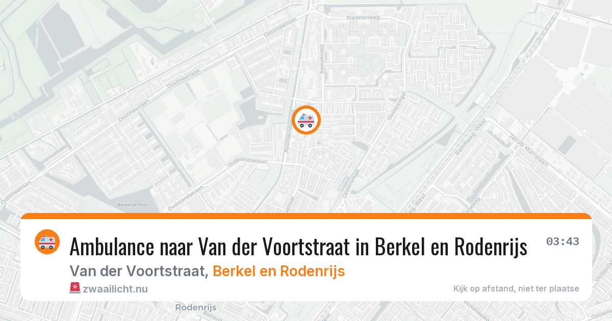 Ambulance naar Van der Voortstraat in Berkel en Rodenrijs — 2 jun 2026