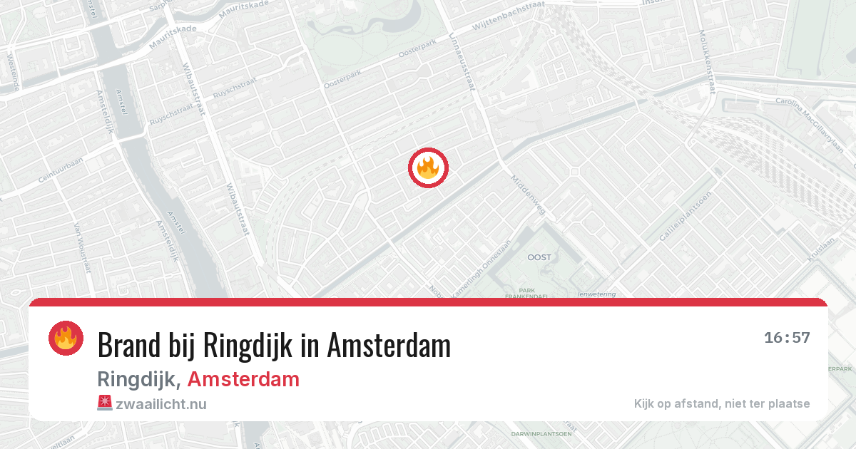 Brand bij Ringdijk in Amsterdam — 24 jul 2026