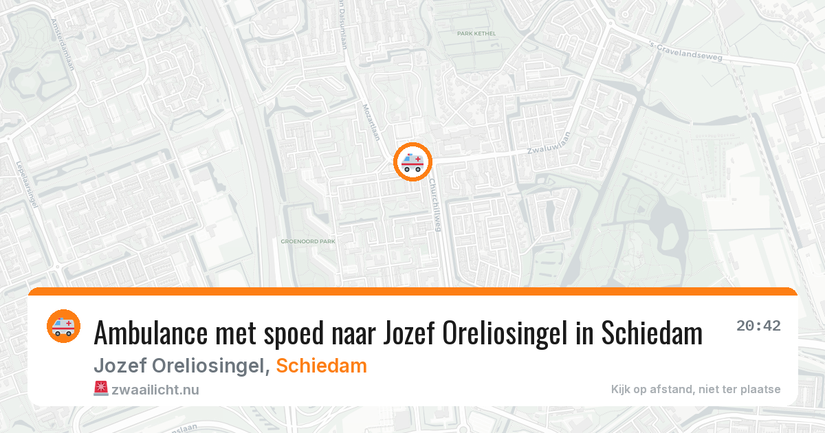 Ambulance met spoed naar Jozef Oreliosingel in Schiedam — 26 mrt 2026