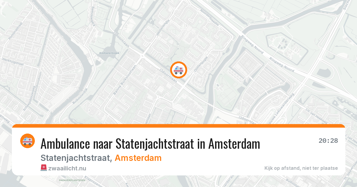 Ambulance naar Statenjachtstraat in Amsterdam — 14 mrt 2026