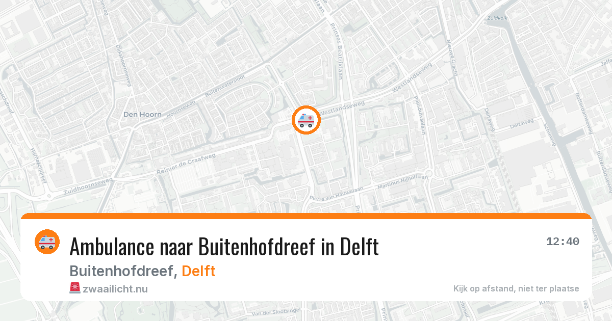 Ambulance naar Buitenhofdreef in Delft — 23 jul 2026