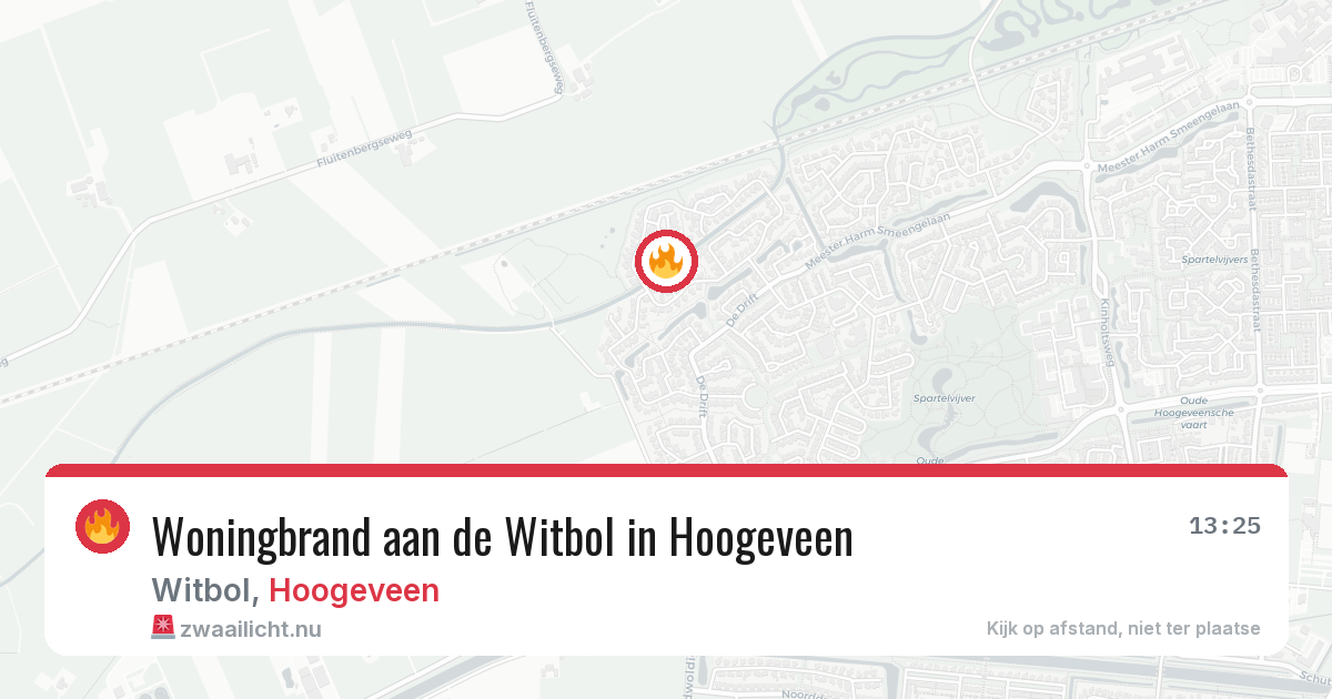 Woningbrand aan de Witbol in Hoogeveen — 10 mrt 2026