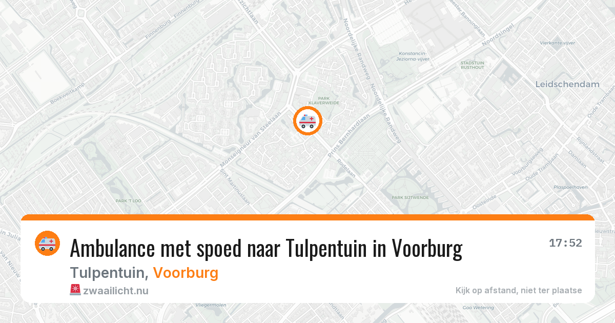 Ambulance met spoed naar Tulpentuin in Voorburg — 13 jul 2026