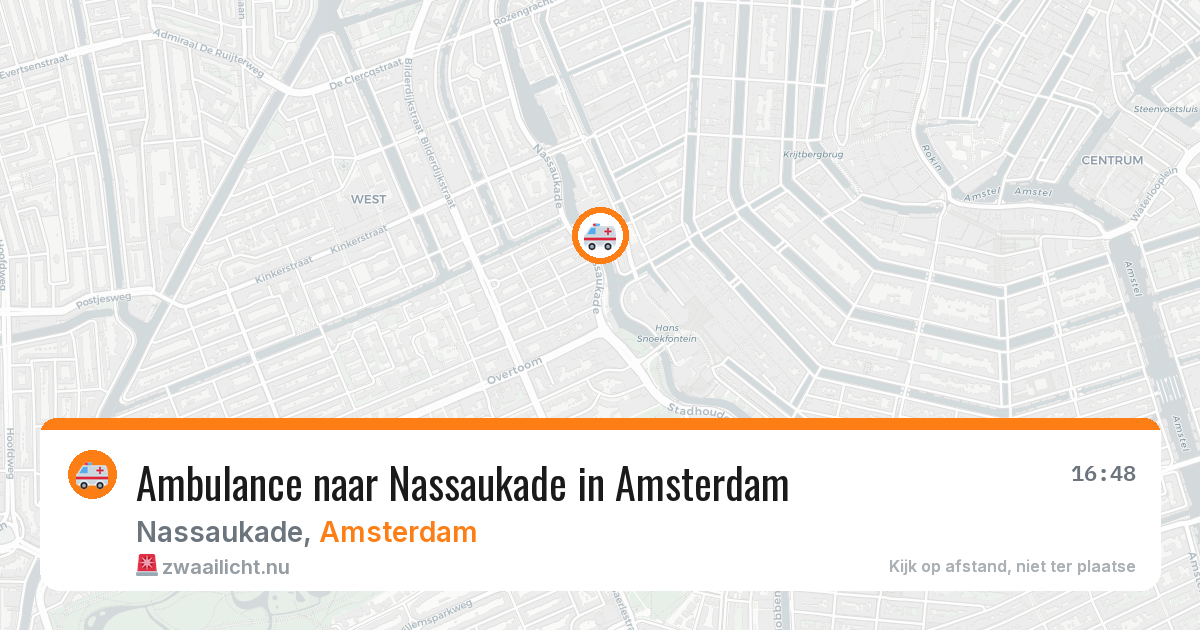 Ambulance naar Nassaukade in Amsterdam — 4 jun 2026