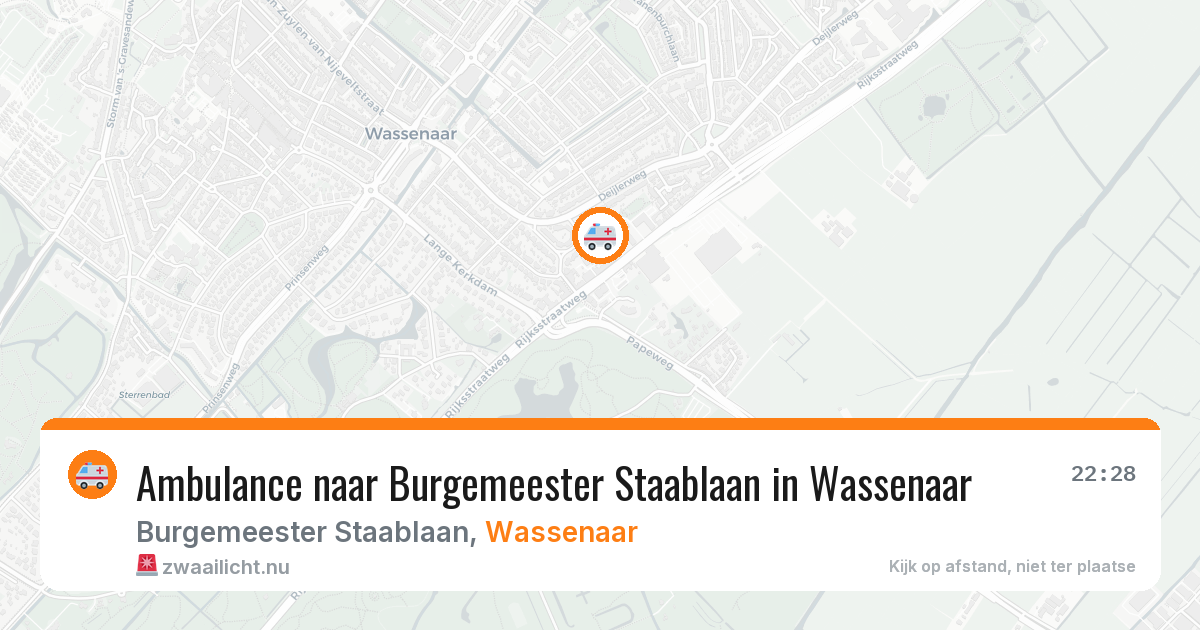 Ambulance naar Burgemeester Staablaan in Wassenaar — 16 mei 2026