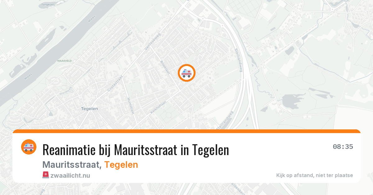 Reanimatie bij Mauritsstraat in Tegelen — 25 mei 2026