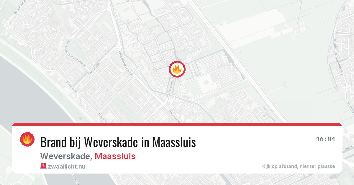 Brand bij Weverskade in Maassluis — 15 jul 2026