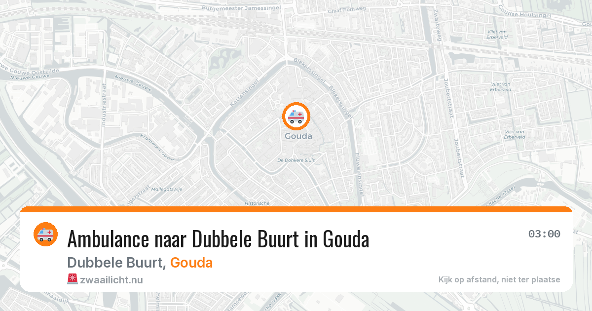 Ambulance naar Dubbele Buurt in Gouda — 12 jul 2026