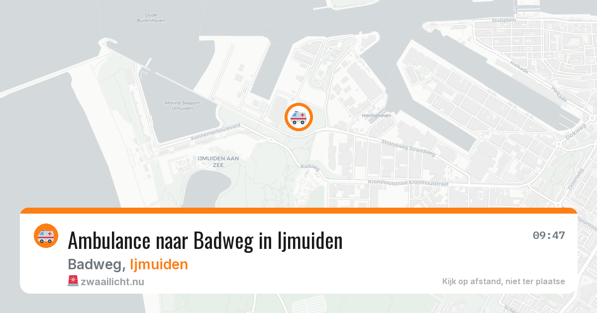 Ambulance naar Badweg in Ijmuiden — 15 jul 2026