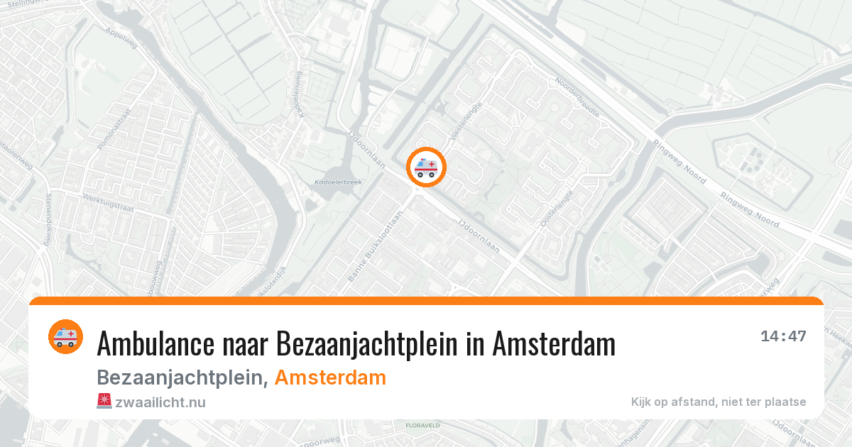 Ambulance naar Bezaanjachtplein in Amsterdam — 23 jul 2026