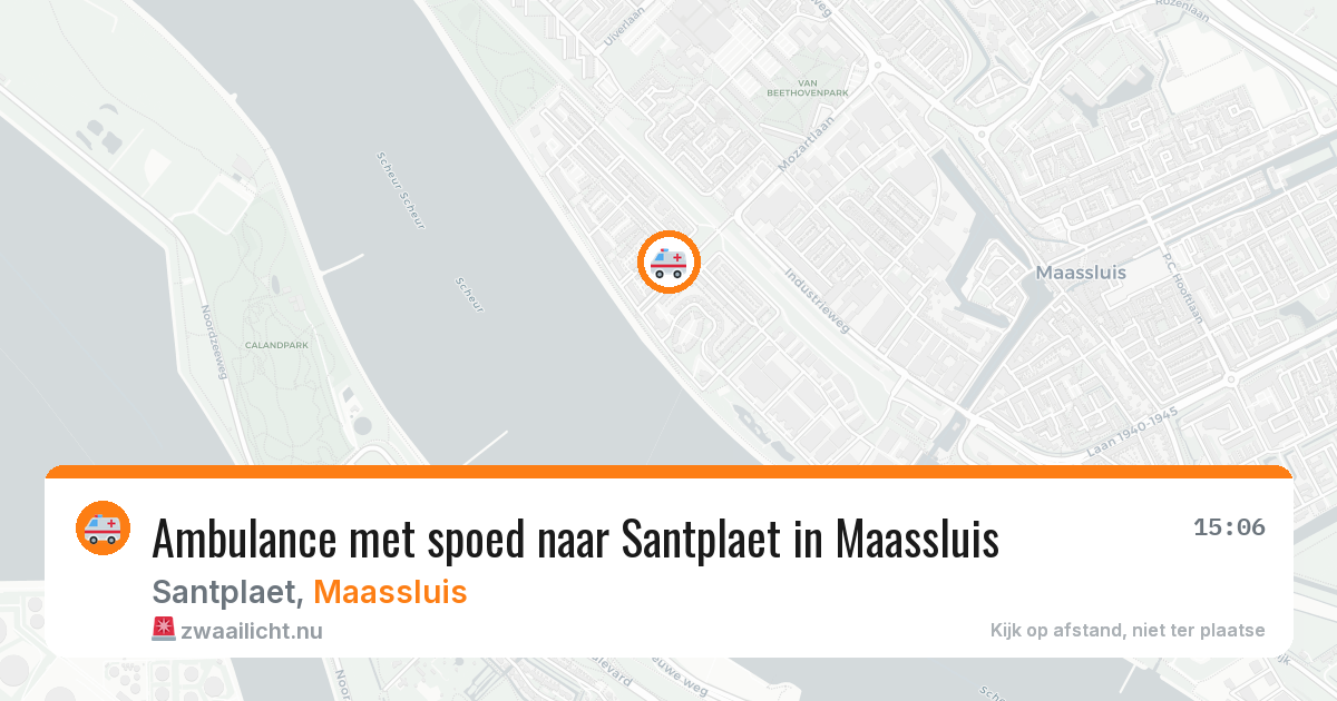 Ambulance met spoed naar Santplaet in Maassluis — 14 mrt 2026