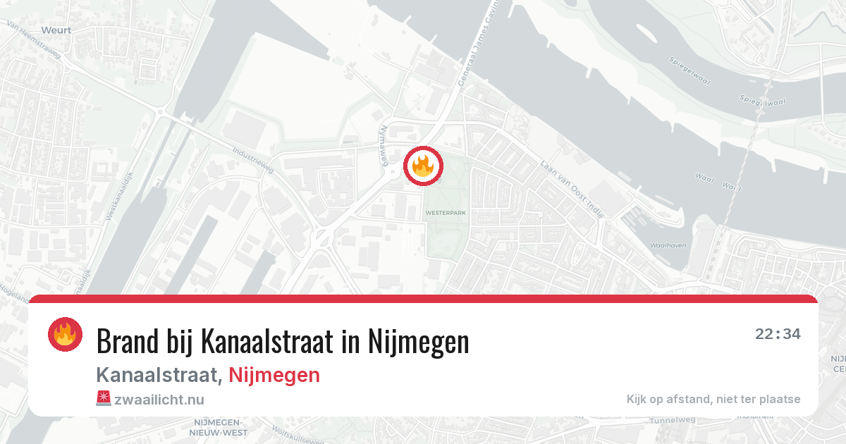 Brand bij Kanaalstraat in Nijmegen — 11 jul 2026