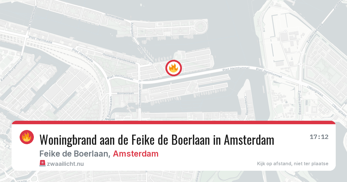 Woningbrand aan de Feike de Boerlaan in Amsterdam — 17 jul 2026