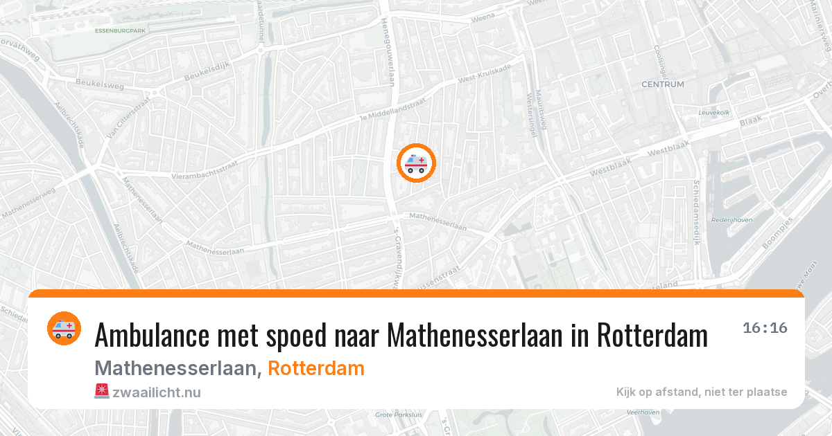 Ambulance met spoed naar Mathenesserlaan in Rotterdam — 10 apr 2026