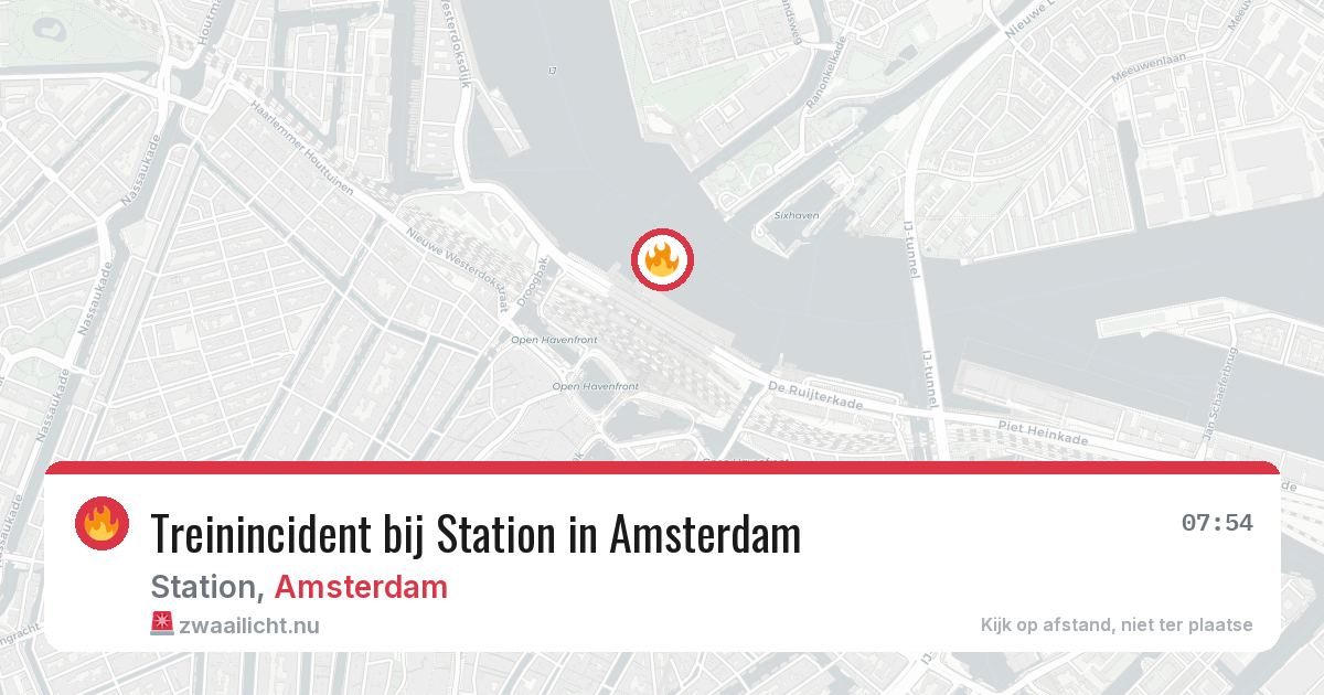 Treinincident bij Station in Amsterdam — 19 jul 2026