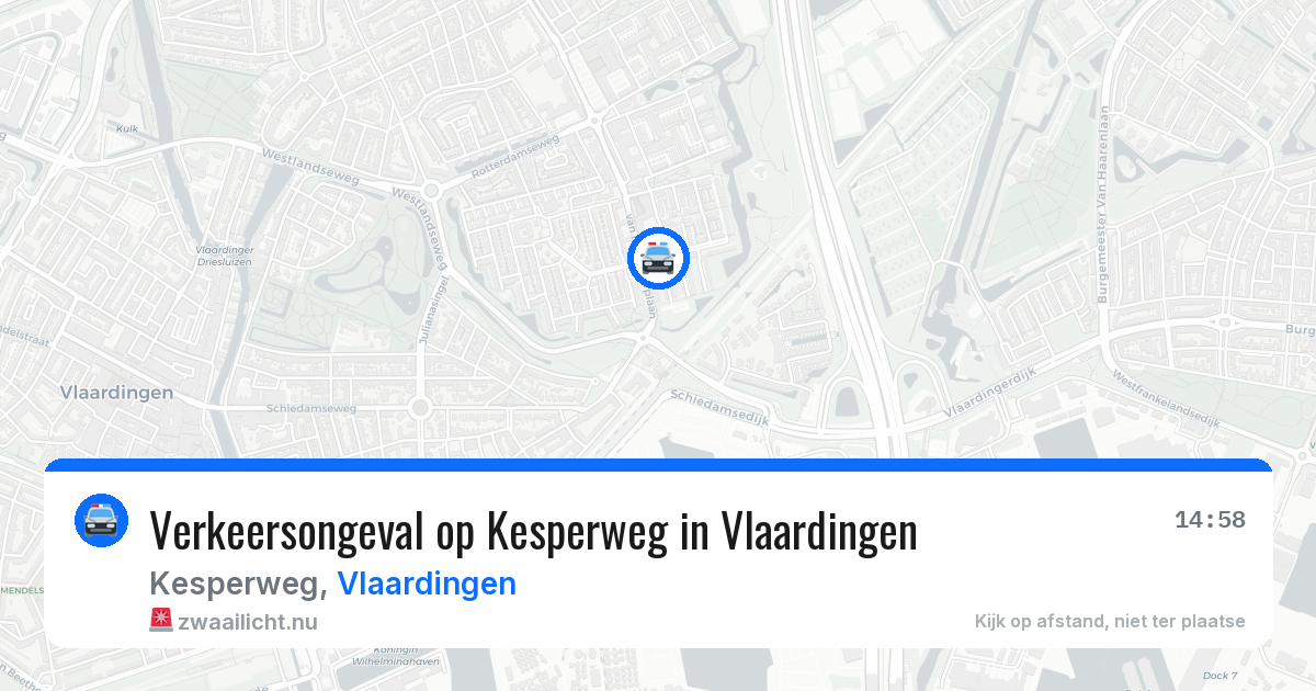 Verkeersongeval op Kesperweg in Vlaardingen — 22 jul 2026