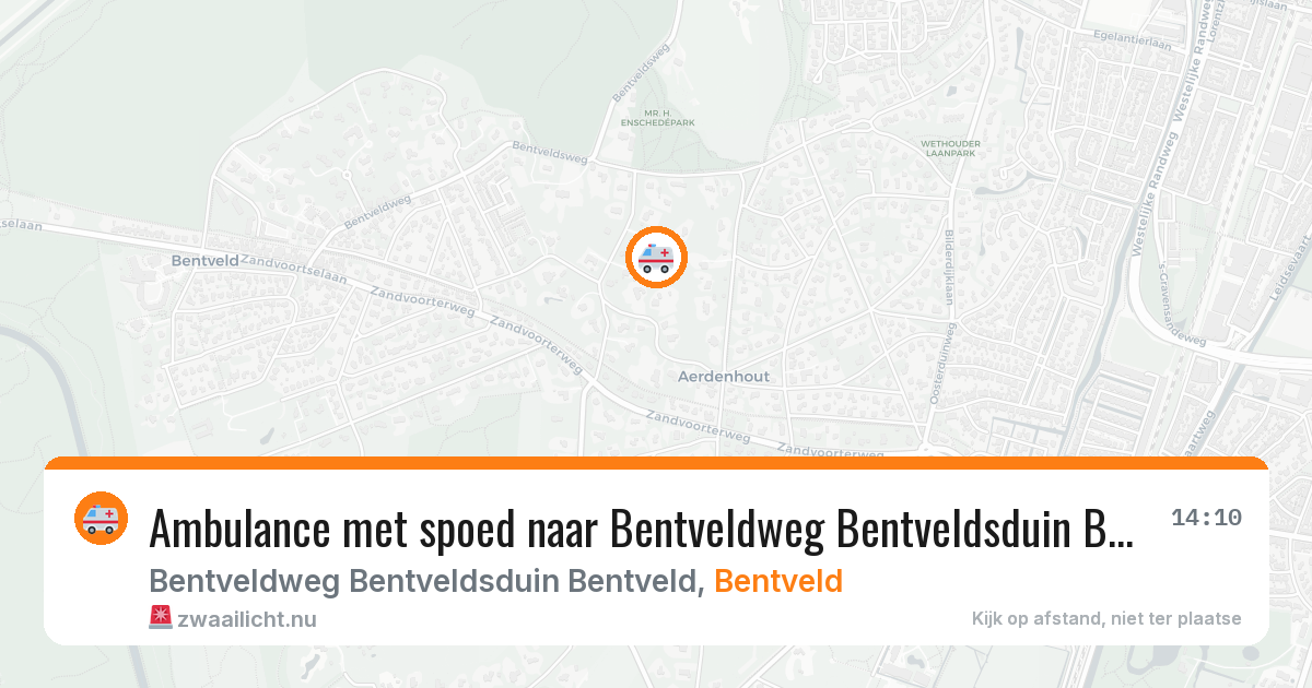 Ambulance met spoed naar Bentveldweg Bentveldsduin Bentveld in Bentveld — 28 jan 2026