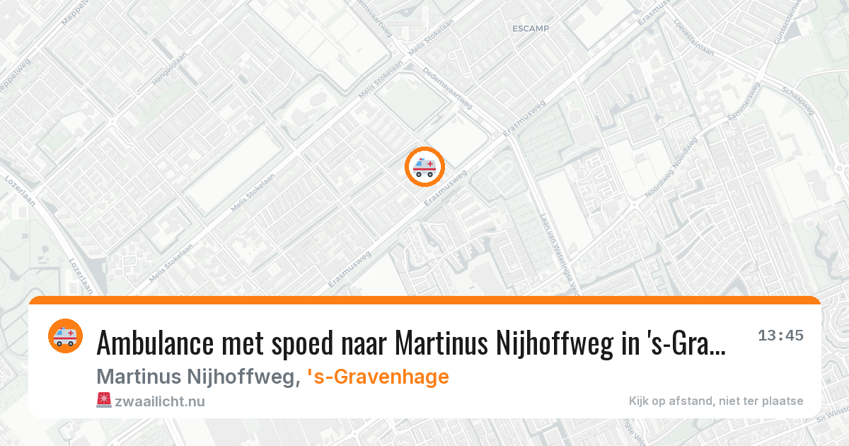Ambulance met spoed naar Martinus Nijhoffweg in 's-Gravenhage — 28 mei 2026