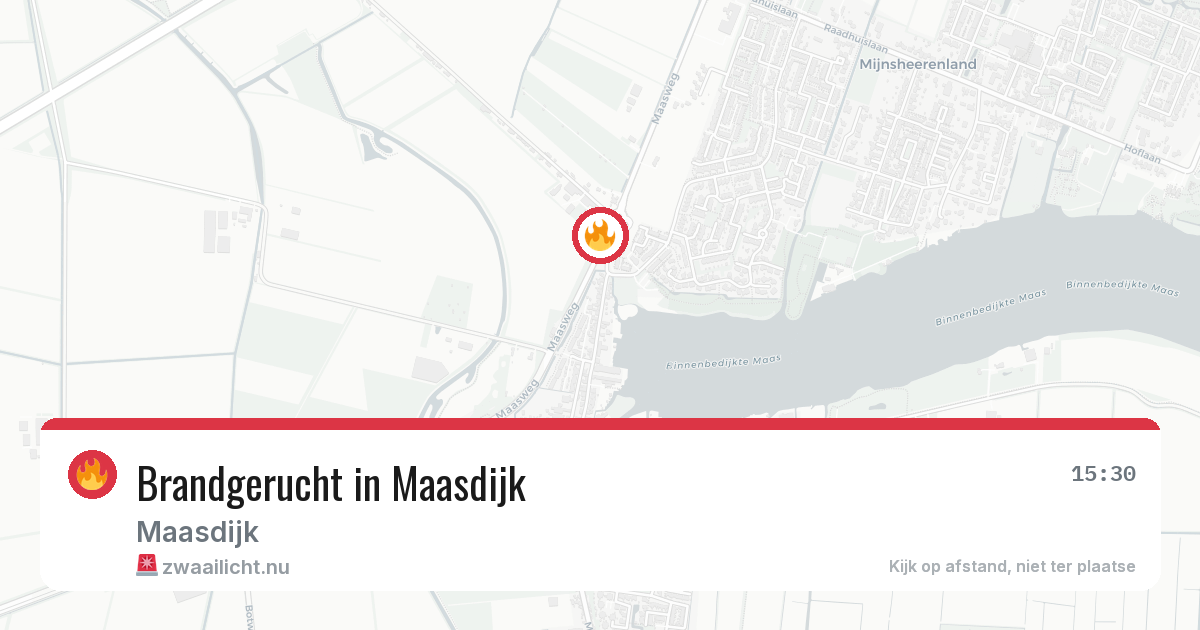 Brandgerucht in Maasdijk — 11 jul 2026