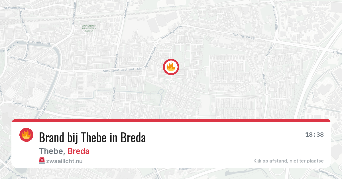 Brand bij Thebe in Breda — 26 jul 2026