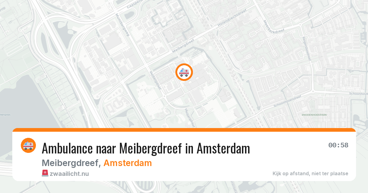 Ambulance naar Meibergdreef in Amsterdam — 10 jul 2026