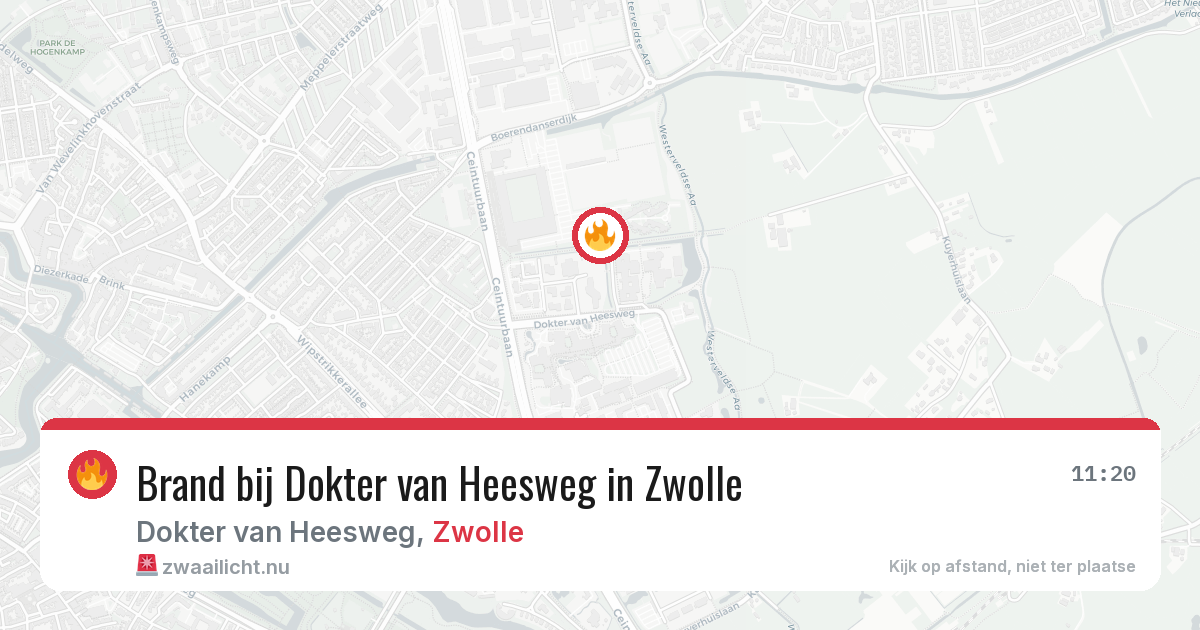 Brand bij Dokter van Heesweg in Zwolle — 5 mei 2026