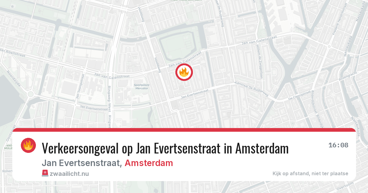 Verkeersongeval op Jan Evertsenstraat in Amsterdam — 15 mei 2026