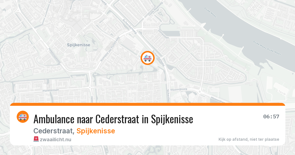 Ambulance naar Cederstraat in Spijkenisse — 26 jul 2026