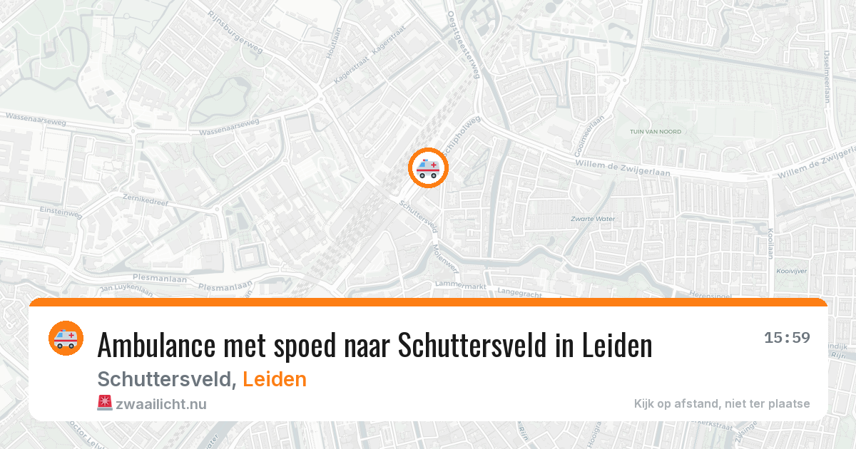 Ambulance met spoed naar Schuttersveld in Leiden — 24 jan 2026