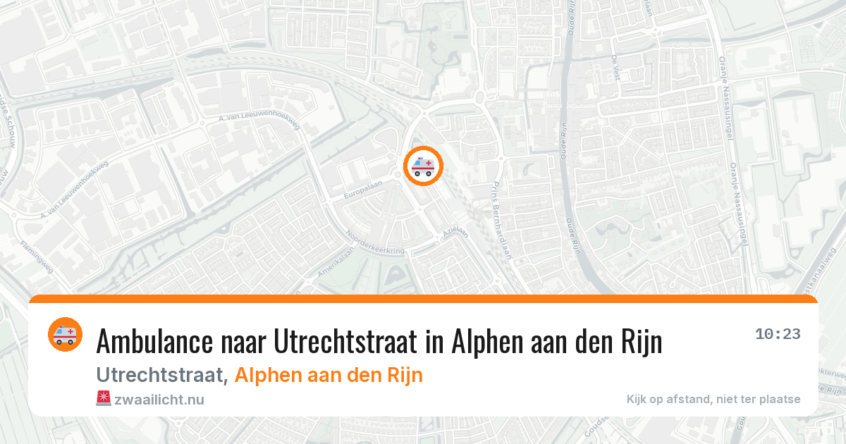 Ambulance naar Utrechtstraat in Alphen aan den Rijn — 20 jul 2026