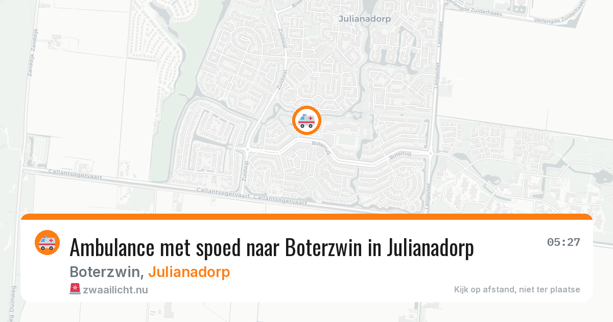 Ambulance met spoed naar Boterzwin in Julianadorp — 25 mei 2026