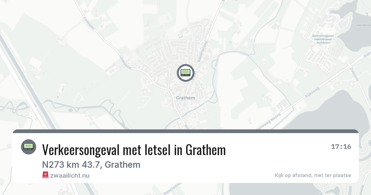 Verkeersongeval met letsel in Grathem — 22 apr 2026