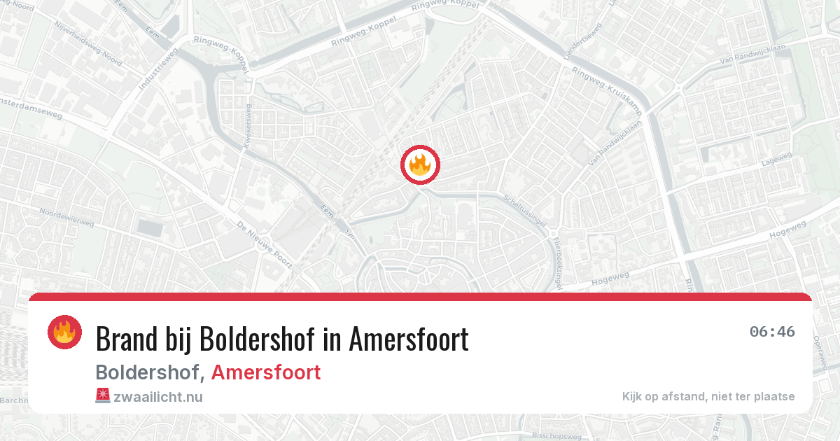 Brand bij Boldershof in Amersfoort — 10 apr 2026
