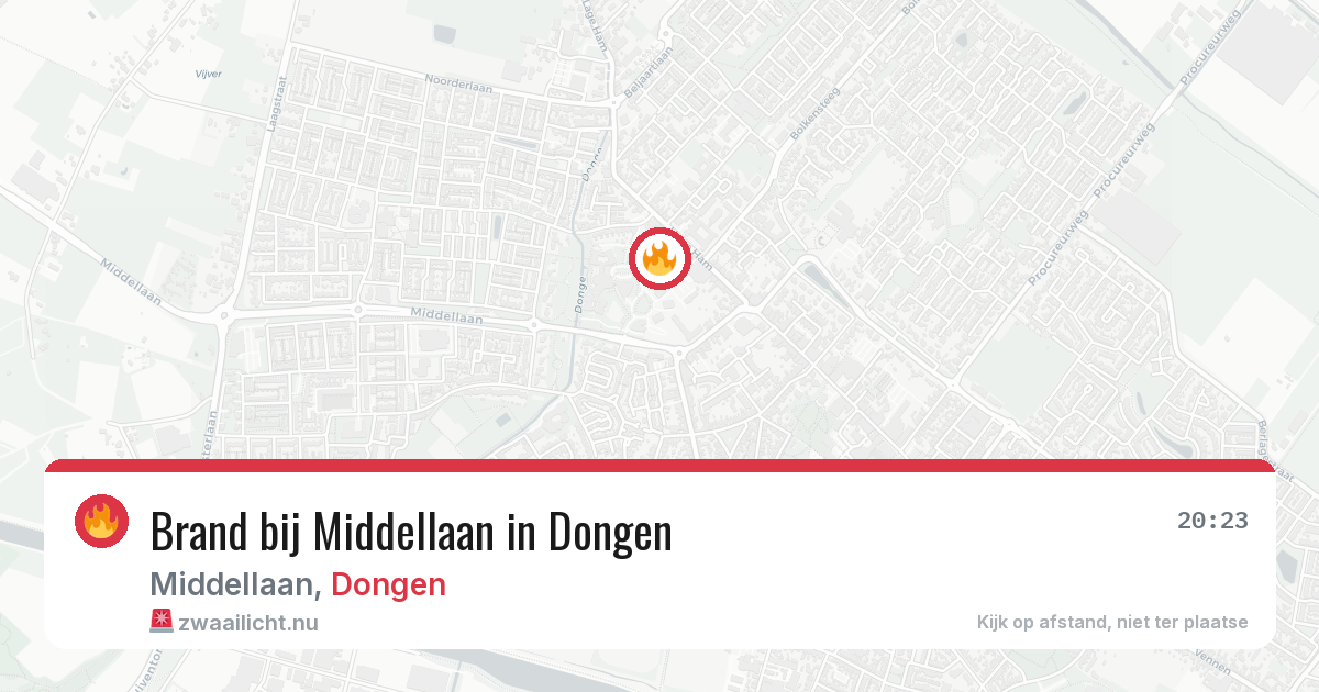 Brand bij Middellaan in Dongen — 14 jul 2026