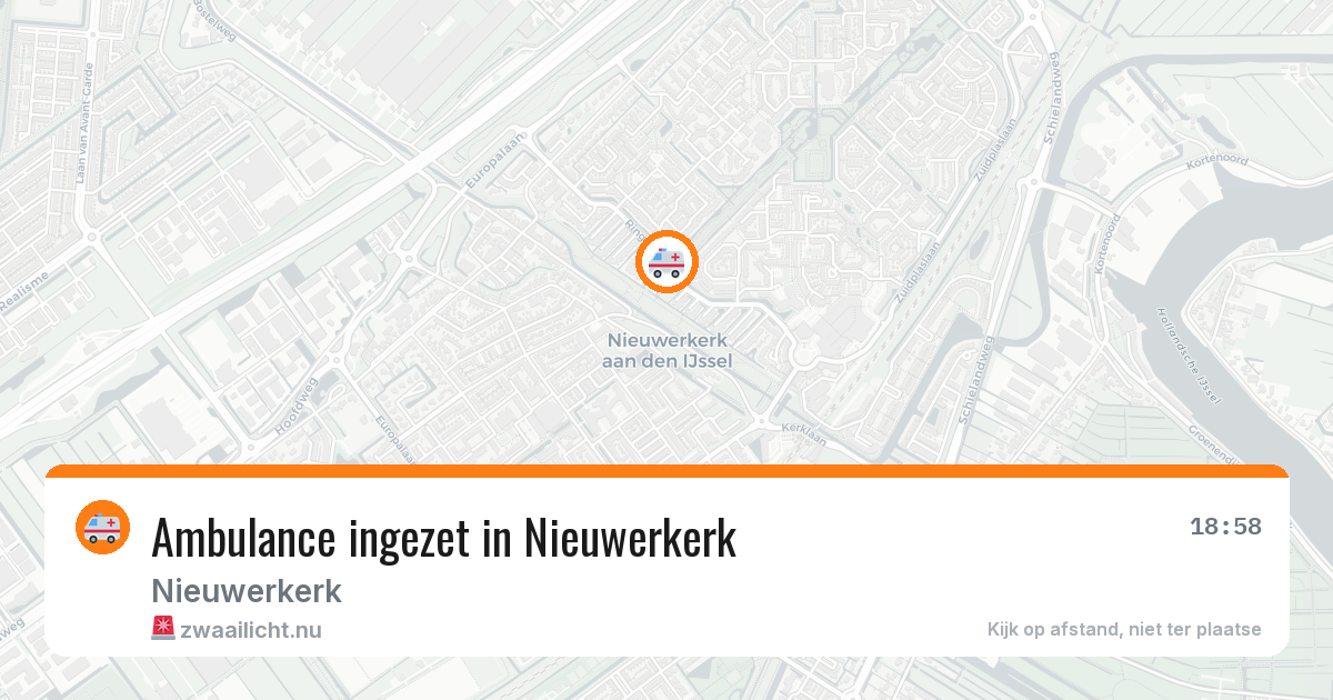 Ambulance ingezet in Nieuwerkerk — 17 jul 2026