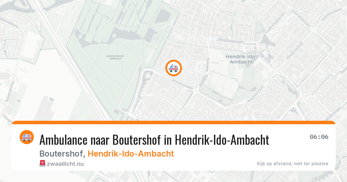 Ambulance naar Boutershof in Hendrik-Ido-Ambacht — 20 jul 2026