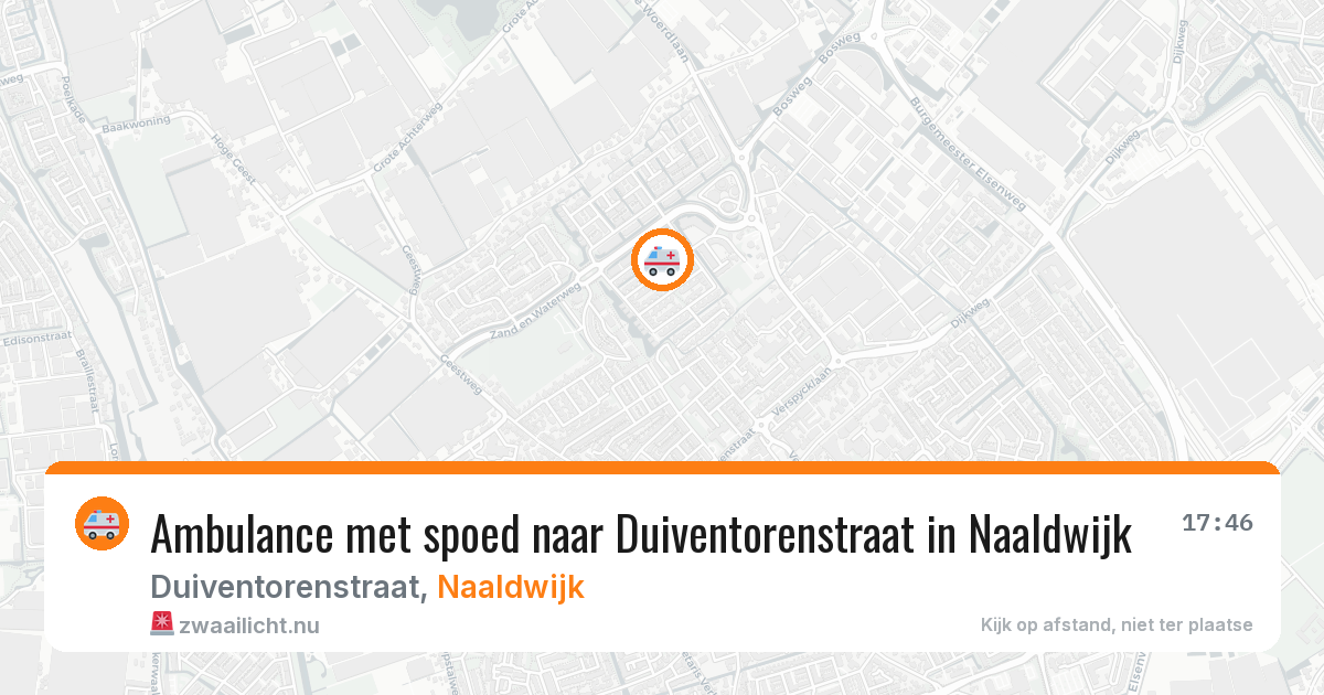 Ambulance met spoed naar Duiventorenstraat in Naaldwijk — 27 jan 2026