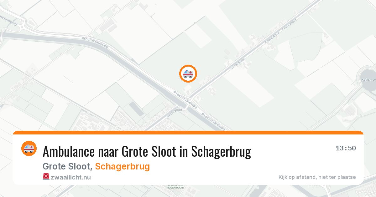 Ambulance naar Grote Sloot in Schagerbrug — 20 mei 2026