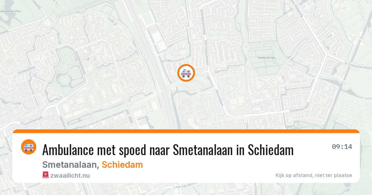 Ambulance met spoed naar Smetanalaan in Schiedam — 22 mrt 2026