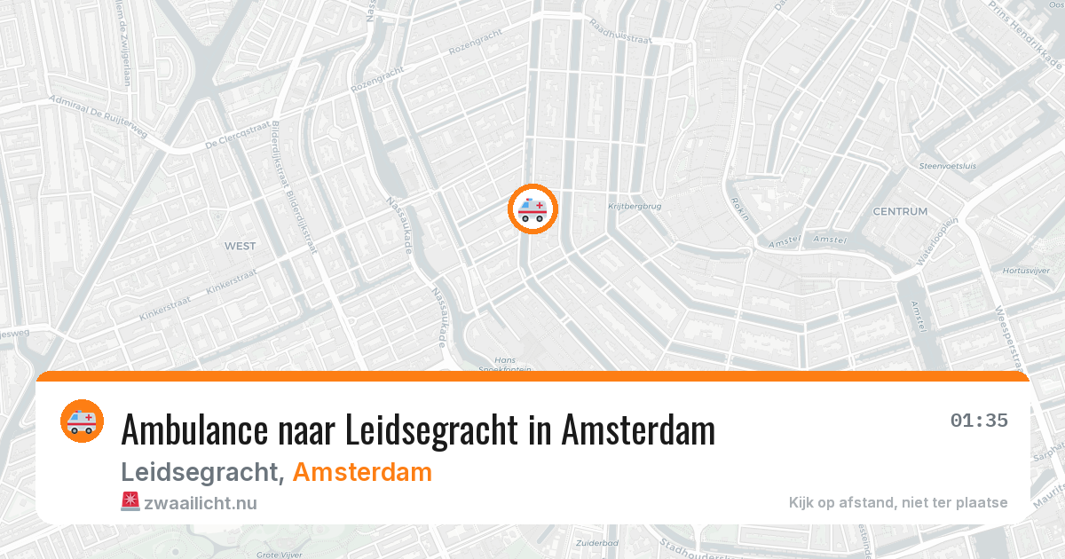 Ambulance naar Leidsegracht in Amsterdam — 29 mei 2026