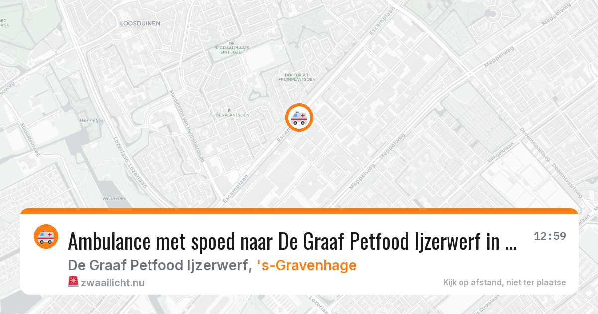 Ambulance met spoed naar De Graaf Petfood Ijzerwerf in 's-Gravenhage — 9 feb 2026