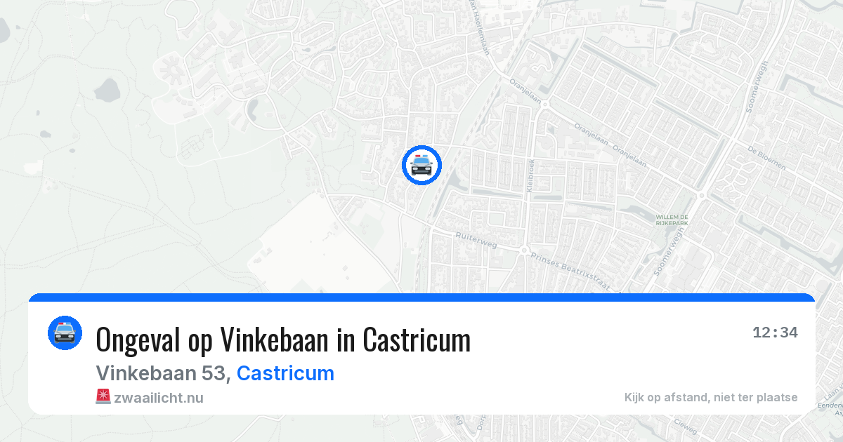 Ongeval op Vinkebaan in Castricum — 15 mei 2026