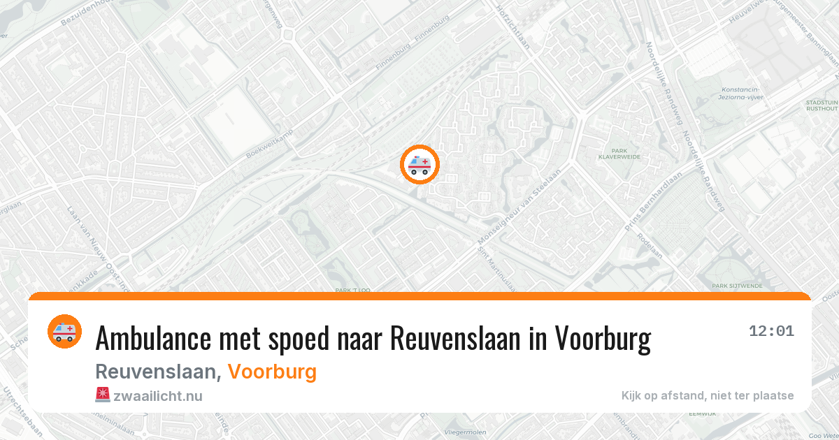 Ambulance met spoed naar Reuvenslaan in Voorburg — 26 mei 2026