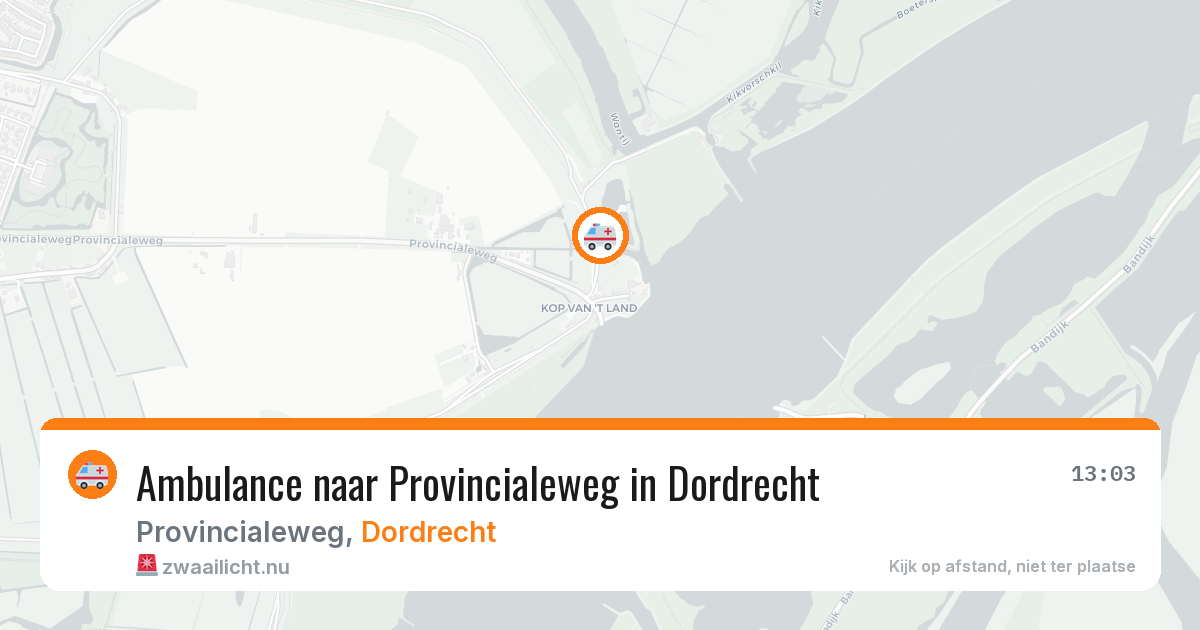 Ambulance naar Provincialeweg in Dordrecht — 18 jul 2026